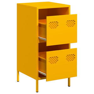 vidaXL Sideboard Mustard Yellow 35x39x73.5 cm Cold-rolled Steel