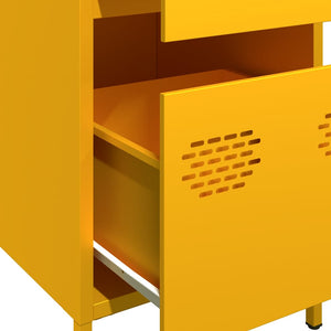 vidaXL Sideboard Mustard Yellow 35x39x73.5 cm Cold-rolled Steel