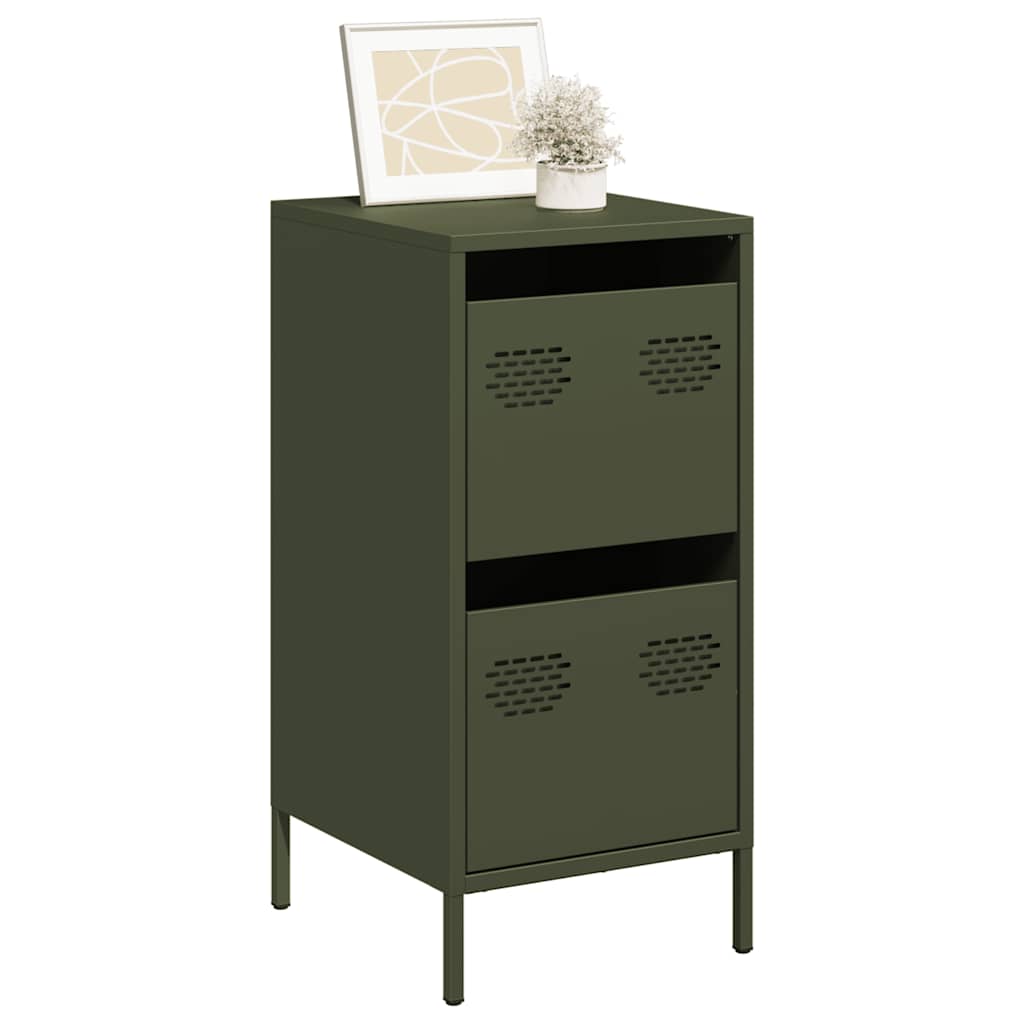 vidaXL Sideboard Olive Green 35x39x73.5 cm Cold-rolled Steel