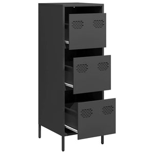 vidaXL Highboard Black 39x35x103.5 cm Steel