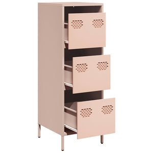 vidaXL Highboard Pink 39x35x103.5 cm Steel