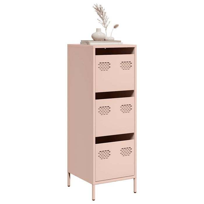 vidaXL Highboard Pink 39x35x103.5 cm Steel