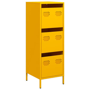 vidaXL Highboard Mustard Yellow 39x35x103.5 cm Steel