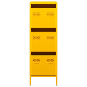 vidaXL Highboard Mustard Yellow 39x35x103.5 cm Steel