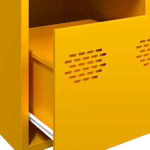 vidaXL Highboard Mustard Yellow 39x35x103.5 cm Steel