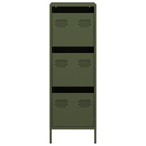 vidaXL Highboard Olive Green 39x35x103.5 cm Steel