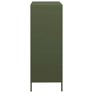 vidaXL Highboard Olive Green 39x35x103.5 cm Steel