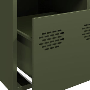 vidaXL Highboard Olive Green 39x35x103.5 cm Steel