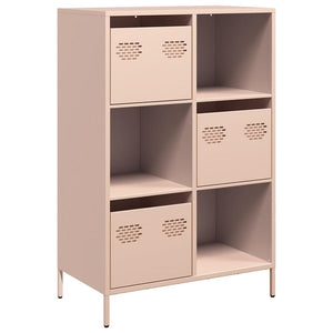 vidaXL Highboard Pink 68x39x103.5 cm Steel