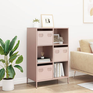 vidaXL Highboard Pink 68x39x103.5 cm Steel