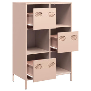 vidaXL Highboard Pink 68x39x103.5 cm Steel