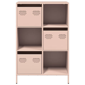 vidaXL Highboard Pink 68x39x103.5 cm Steel