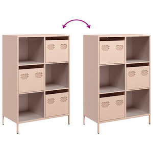 vidaXL Highboard Pink 68x39x103.5 cm Steel