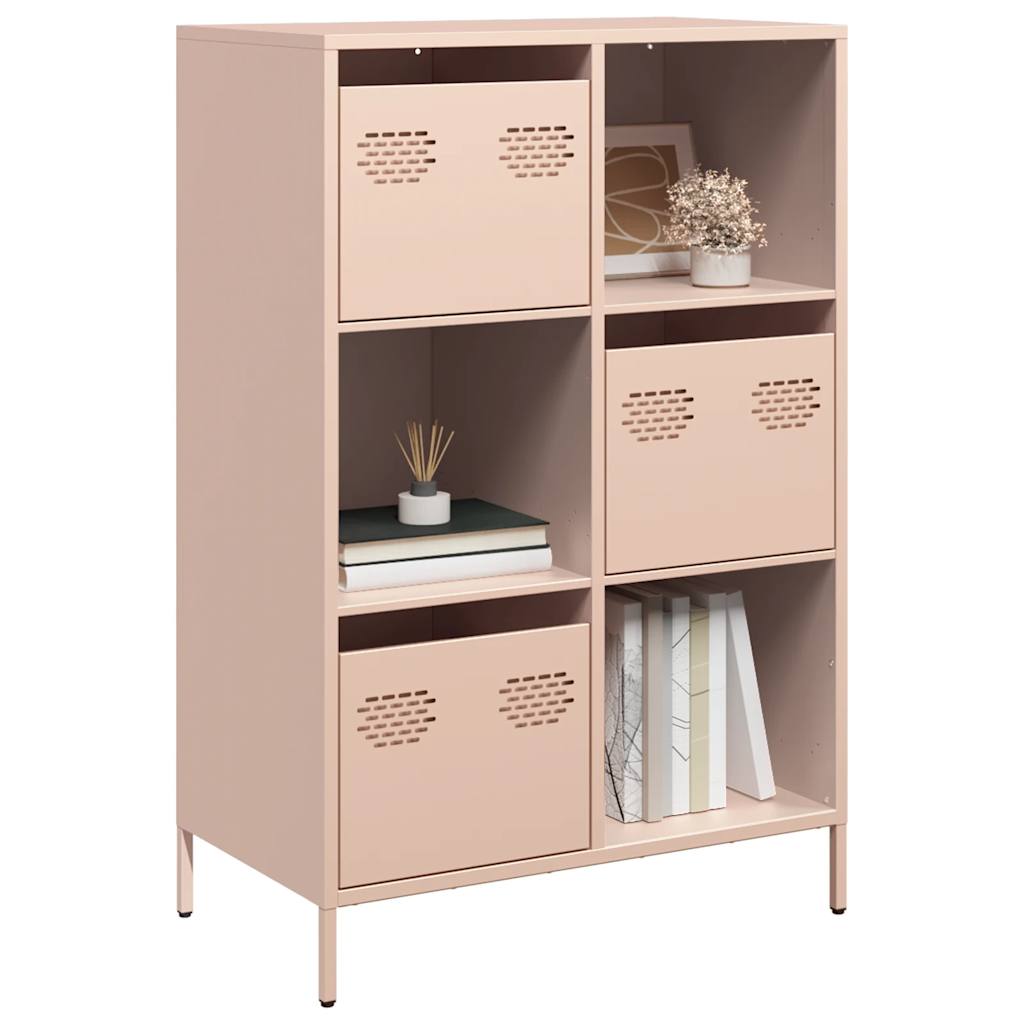 vidaXL Highboard Pink 68x39x103.5 cm Steel