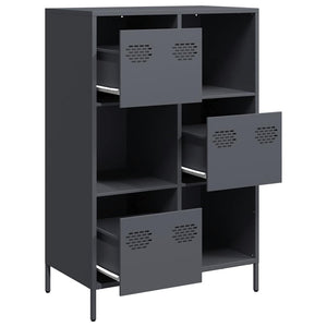 vidaXL Highboard Anthracite 68x39x103.5 cm Steel