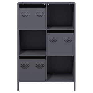 vidaXL Highboard Anthracite 68x39x103.5 cm Steel