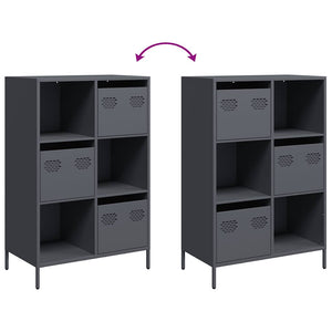 vidaXL Highboard Anthracite 68x39x103.5 cm Steel