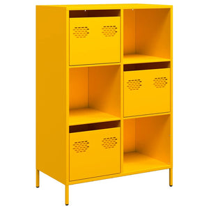 vidaXL Highboard Mustard Yellow 68x39x103.5 cm Steel