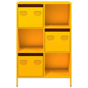 vidaXL Highboard Mustard Yellow 68x39x103.5 cm Steel