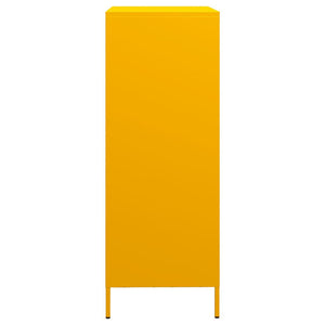 vidaXL Highboard Mustard Yellow 68x39x103.5 cm Steel