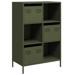 vidaXL Highboard Olive Green 68x39x103.5 cm Steel