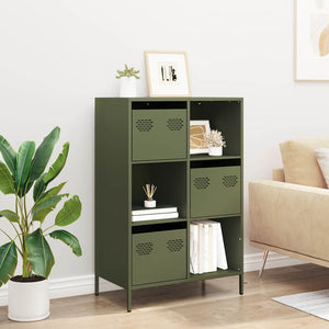 vidaXL Highboard Olive Green 68x39x103.5 cm Steel