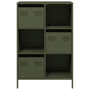 vidaXL Highboard Olive Green 68x39x103.5 cm Steel