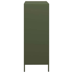 vidaXL Highboard Olive Green 68x39x103.5 cm Steel