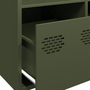 vidaXL Highboard Olive Green 68x39x103.5 cm Steel