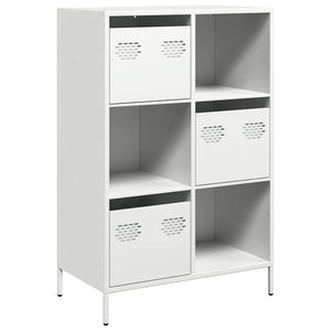 vidaXL Highboard White 68x39x103.5 cm Steel