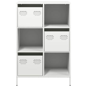 vidaXL Highboard White 68x39x103.5 cm Steel