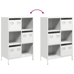 vidaXL Highboard White 68x39x103.5 cm Steel