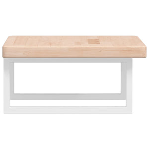 vidaXL Basin Shelf Wall Mounted Steel and Solid Wood Oak