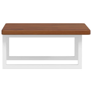 vidaXL Basin Shelf Wall Mounted Steel and Solid Wood Oak