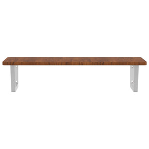 vidaXL Basin Shelf Wall Mounted Steel and Solid Wood Oak