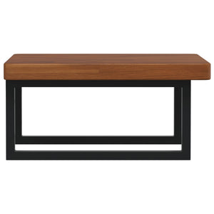 vidaXL Basin Shelf Wall Mounted Steel and Solid Wood Oak