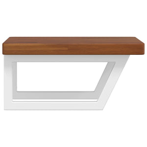 vidaXL Basin Shelf Wall Mounted Steel and Solid Wood Oak