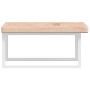 vidaXL Basin Shelf Wall Mounted Steel and Solid Wood Oak