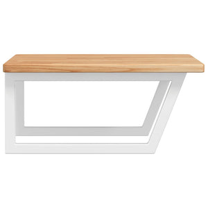 vidaXL Basin Shelf Wall Mounted Steel and Solid Wood Oak