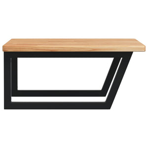 vidaXL Basin Shelf Wall Mounted Steel and Solid Wood Oak