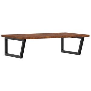 vidaXL Basin Shelf Wall Mounted Steel and Solid Wood Oak