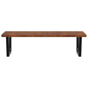 vidaXL Basin Shelf Wall Mounted Steel and Solid Wood Oak