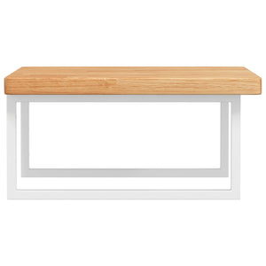 vidaXL Basin Shelf Wall Mounted Steel and Solid Wood Oak