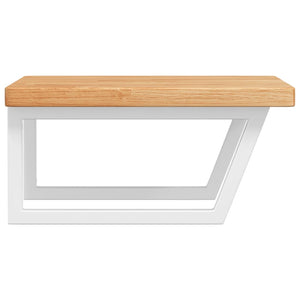 vidaXL Basin Shelf Wall Mounted Steel and Solid Wood Oak