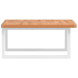 vidaXL Basin Shelf Wall Mounted Steel and Solid Wood Beech