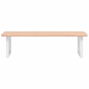 vidaXL Basin Shelf Wall Mounted Steel and Solid Wood Beech