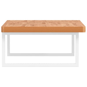 vidaXL Basin Shelf Wall Mounted Steel and Solid Wood Beech