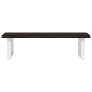 vidaXL Basin Shelf Wall Mounted Steel and Solid Wood Oak