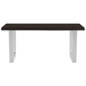 vidaXL Basin Shelf Wall Mounted Steel and Solid Wood Oak