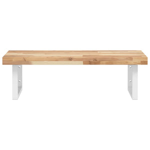 vidaXL Basin Shelf Wall Mounted Steel and Solid Wood Acacia